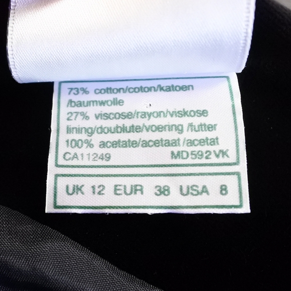 Vintage 90s Laura Ashley Black Velvet Dress Size US 8 UK 12 - Picture 8 of 8